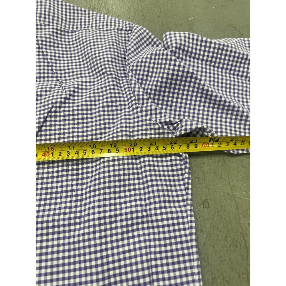 Polo Ralph Lauren Shirt Mens L White Purple Gingham Pony Embroidered Button-Down - Picture 11 of 11